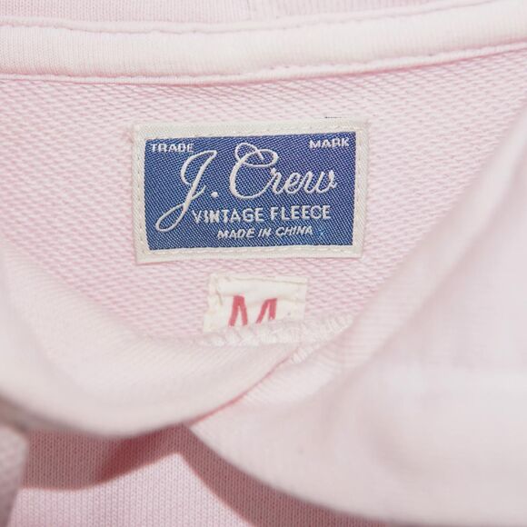 J. Crew Men's Baby Pink French Terry Cotton Hoodie Medium - Picture 3 of 4